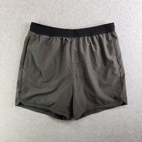 Prana Shorts Mens M Gray 2 In 1 Athletic Boxer Brief Lined Backpacking Hiking - Picture 1 of 13